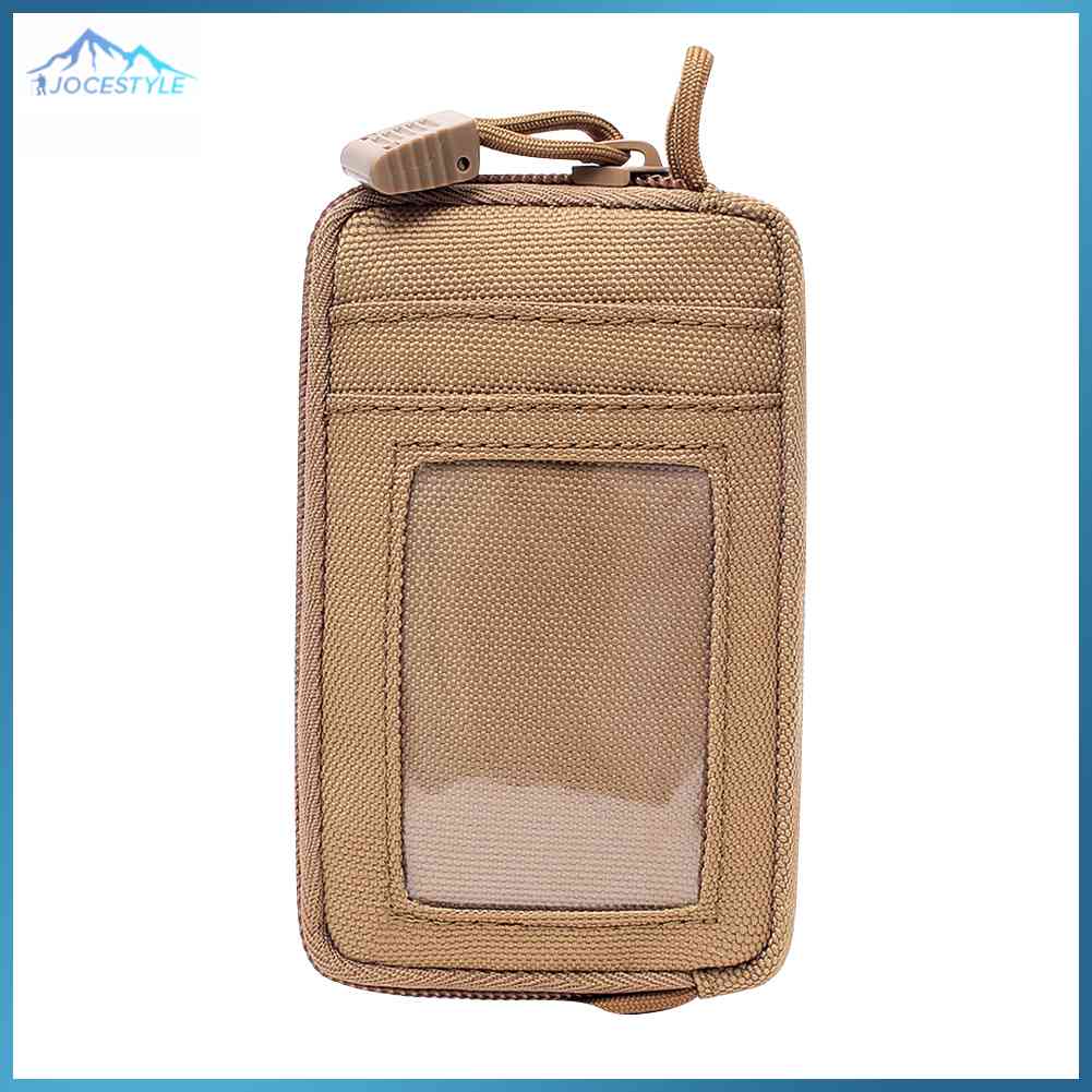 Outdoor EDC Molle Pouch Wallet Waterproof Portable Travel Zipper Waist Bag-Black/Mud/Green