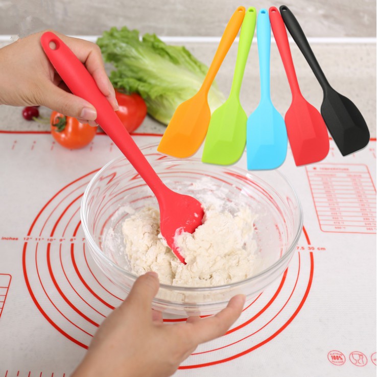 Cây vét bột spatula silicon đúc 21cm (phới silicon)