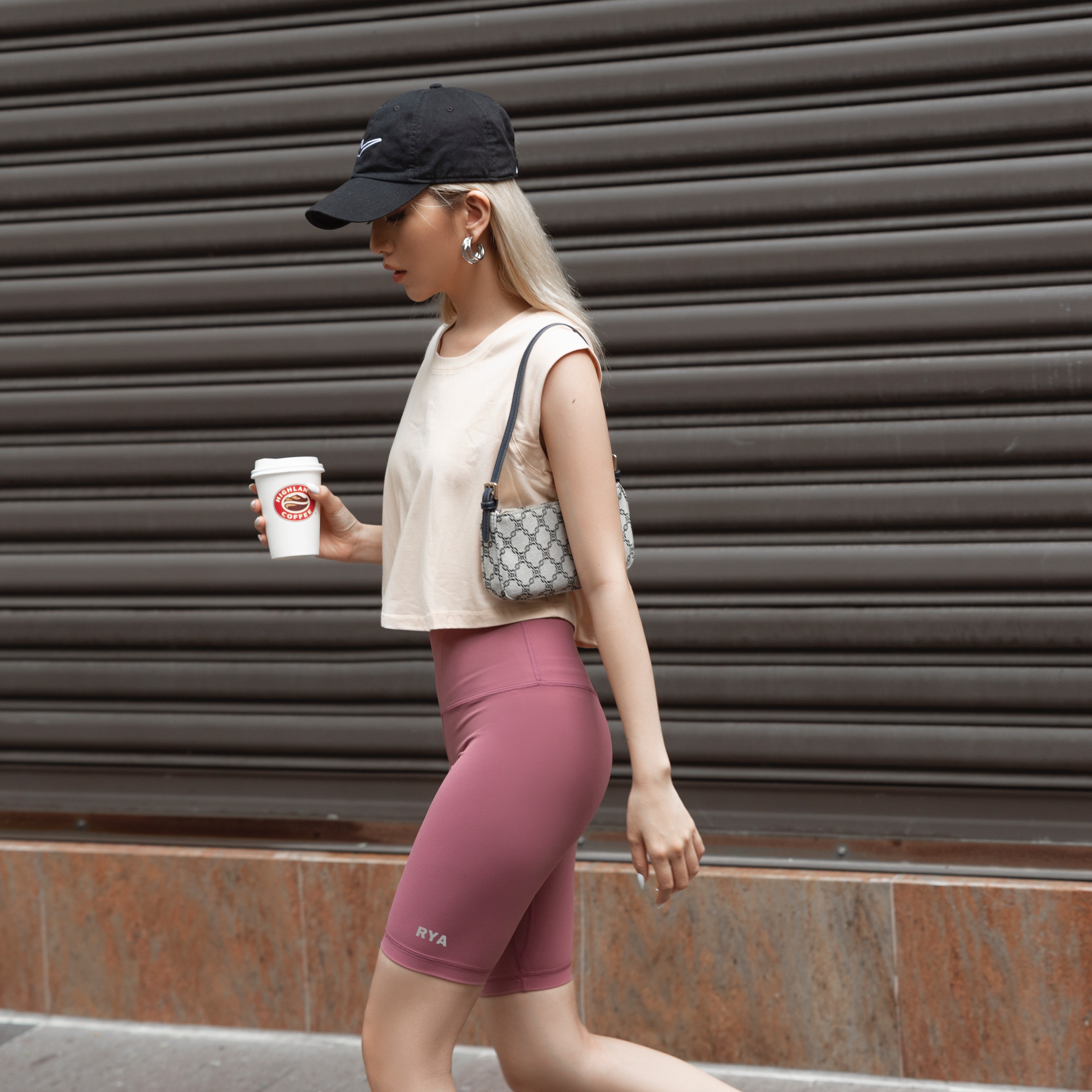 Quần biker ngắn thể thao RYACTIVE - LONG BIKER Pink