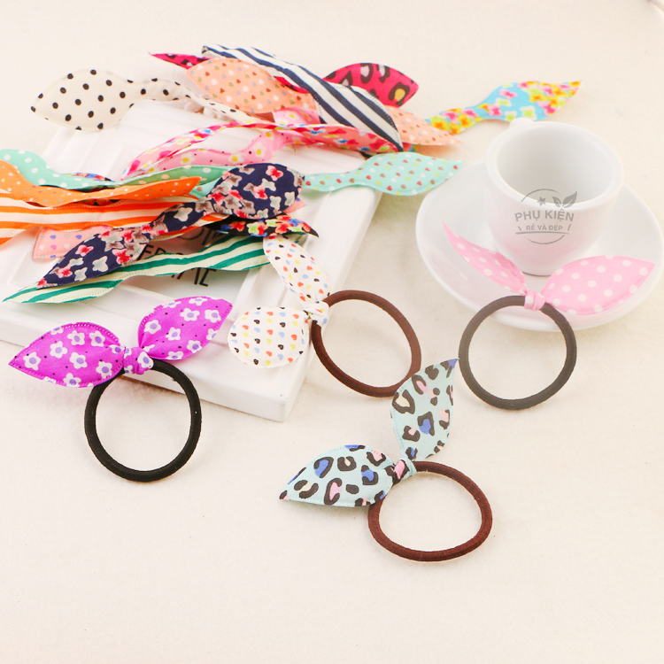 [HCM]Set 5 cột tóc tai thỏ dễ thương (nhiều màu)