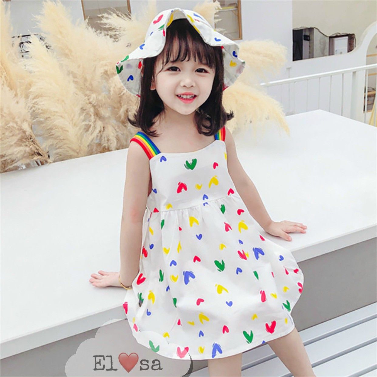 [HCM]set áo đầm và nón cho bé