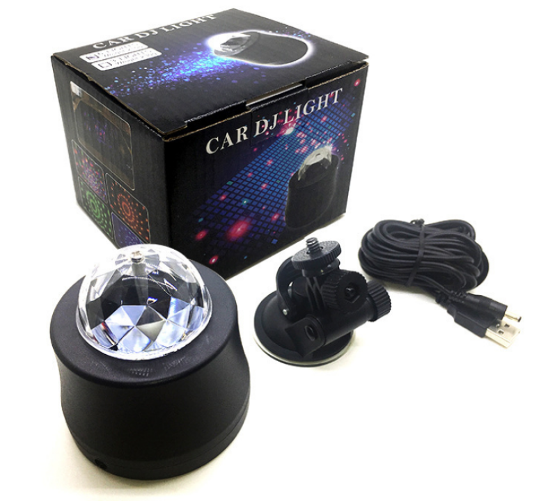 Đèn DJ nháy sáng theo nhạc theo nhạc lắp trên xe ôtô, đèn nhiều mầu, phát sáng theo cảm biến âm thanh phát ra ánh sáng cực đẹp