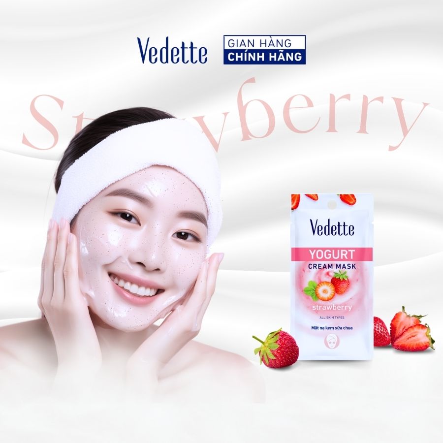 Mặt nạ kem sữa chua Vedette Dâu Tây 10ml