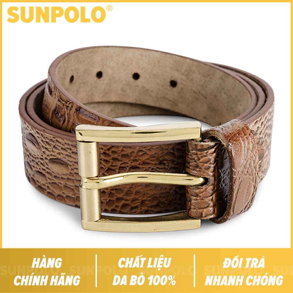 Thắt lưng nam da bò sunpolo bs07b