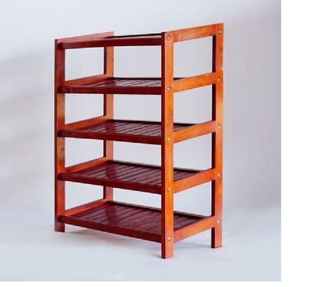 Kệ giày dép gỗ 5 tầng ngang 60( nâu đỏ)