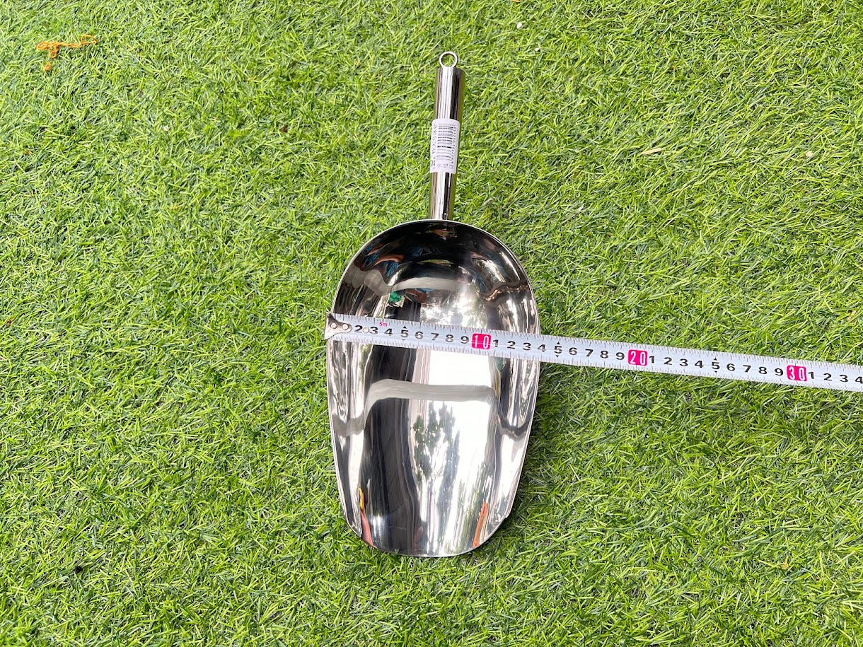 Xẻng inox xúc đá size số 0 cồ, xúc thực phẩm, phân bón loại chất lượng bền dày không rỉ sét