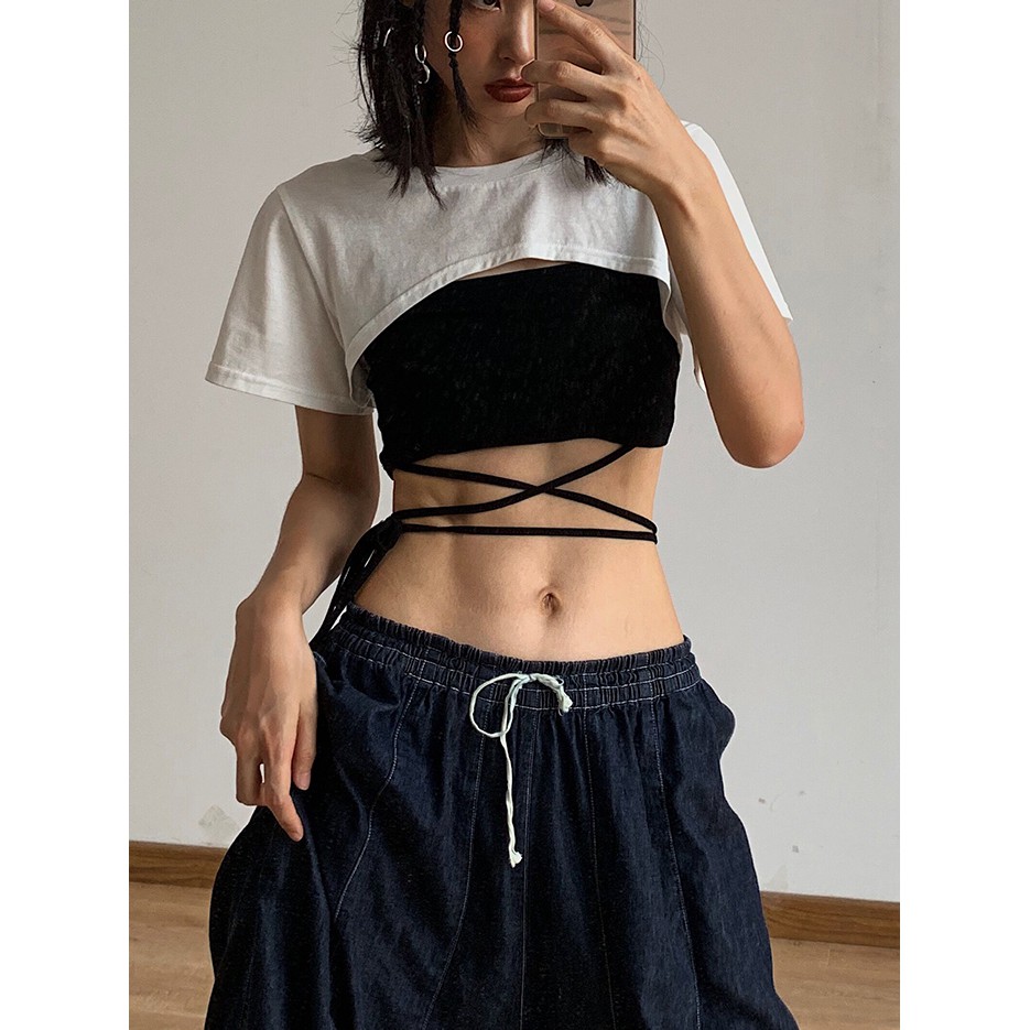 [HCM]Set áo Croptop buộc dây eo ❤️ thắt nơ eo ❤️ cột dây eo trước ❤️ áo cặp { TTGSV }