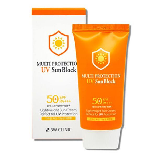 Kem chống nắng 3W Clinic Multi Protection UV SunBlock SPF50 PA+++ Hàn Quốc 70ml nhập khẩu
