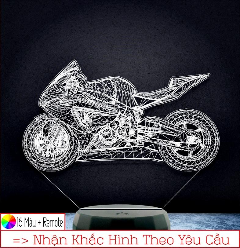 [HCM]Đèn Led 3D trang trí XE MÔ TÔ L239 – Qùa Tặng Độc Đáo Đèn Trang Trí Đèn Để Bàn Đèn Phòng Ngủ Thiết Kế Khắc Hình Theo Yêu Cầu