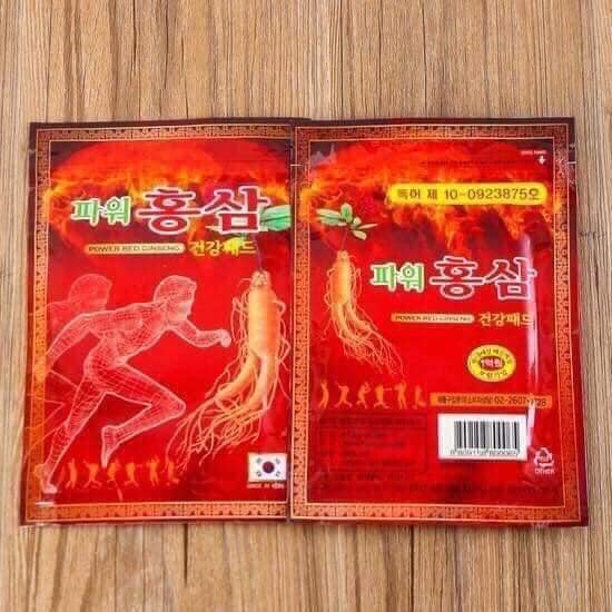 [HCM]CAO DÁN HỒNG SÂM HÀN QUỐC GÓI 20 MIẾNG