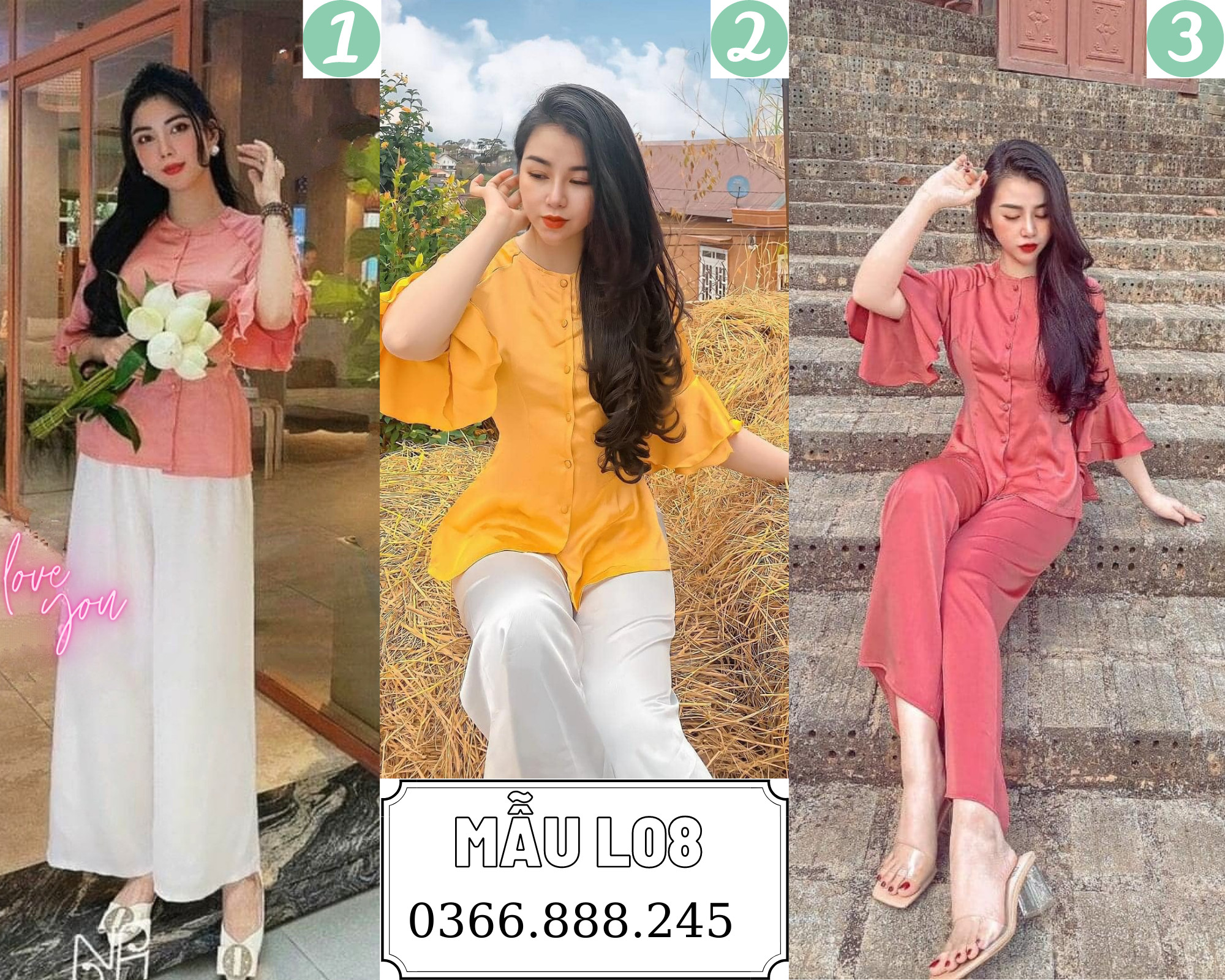 Đồ Lam Đi Chùa Chất Vải Lụa Satin Mềm Mịn L08