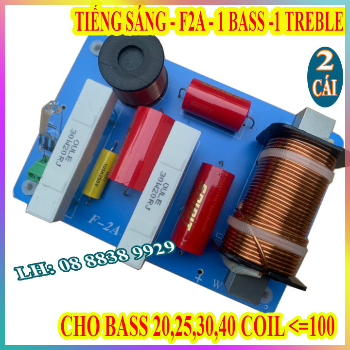 Cặp mạch phân tần 2 loa f2a full đơn - dùng cho 1 bass 1 treble - giá 2 mạch