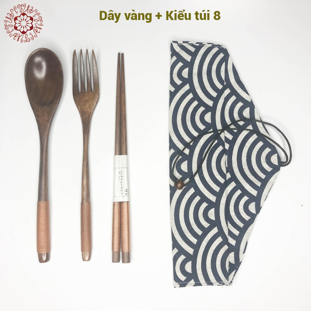 Bộ thìa đũa gỗ phong cách Nhật Bản