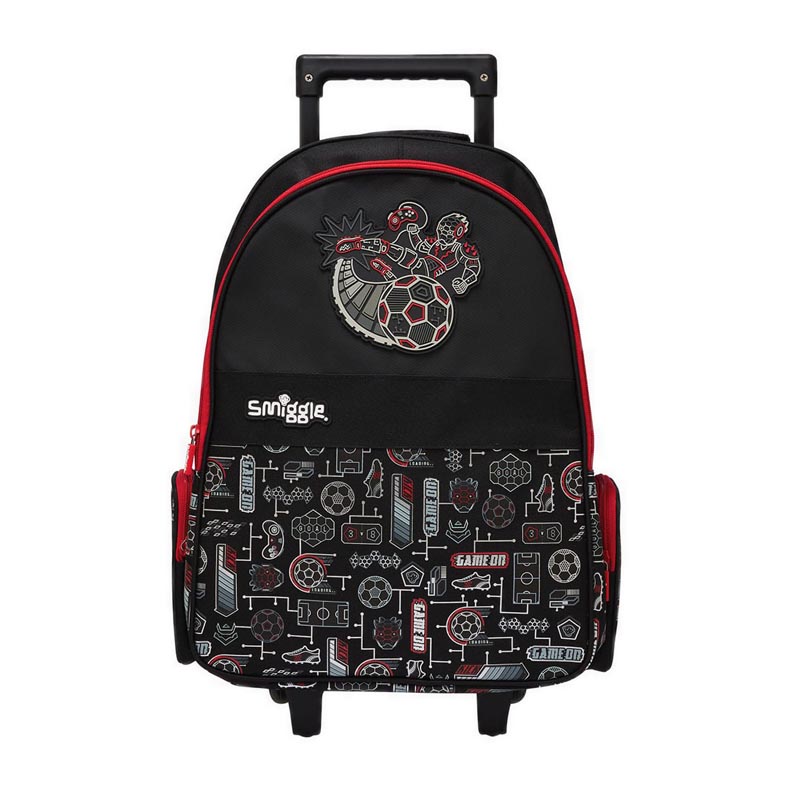 Ba lô Smiggle Away Trolley Backpack with Light Up Wheels Black
