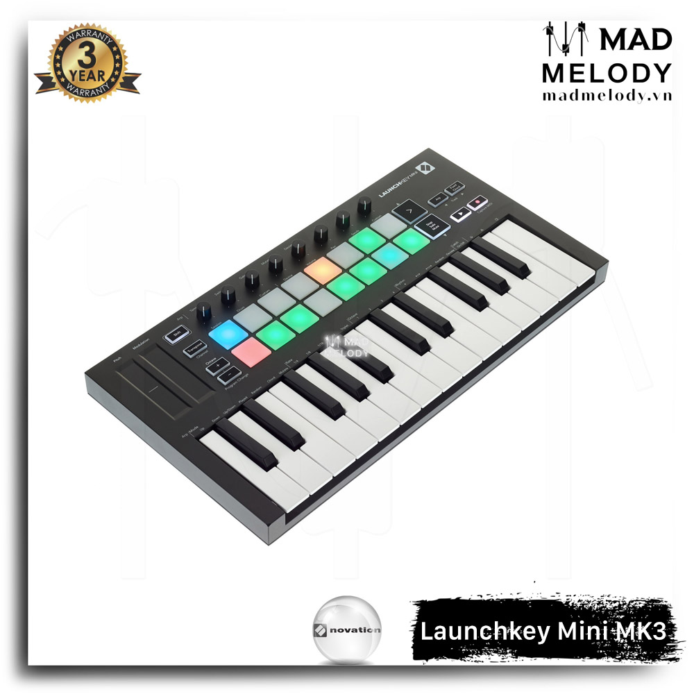Novation Launchkey Mini MK3 MIDI Keyboard [đàn soạn nhạc nhỏ gọn đời 3 25 phím mini NEW]