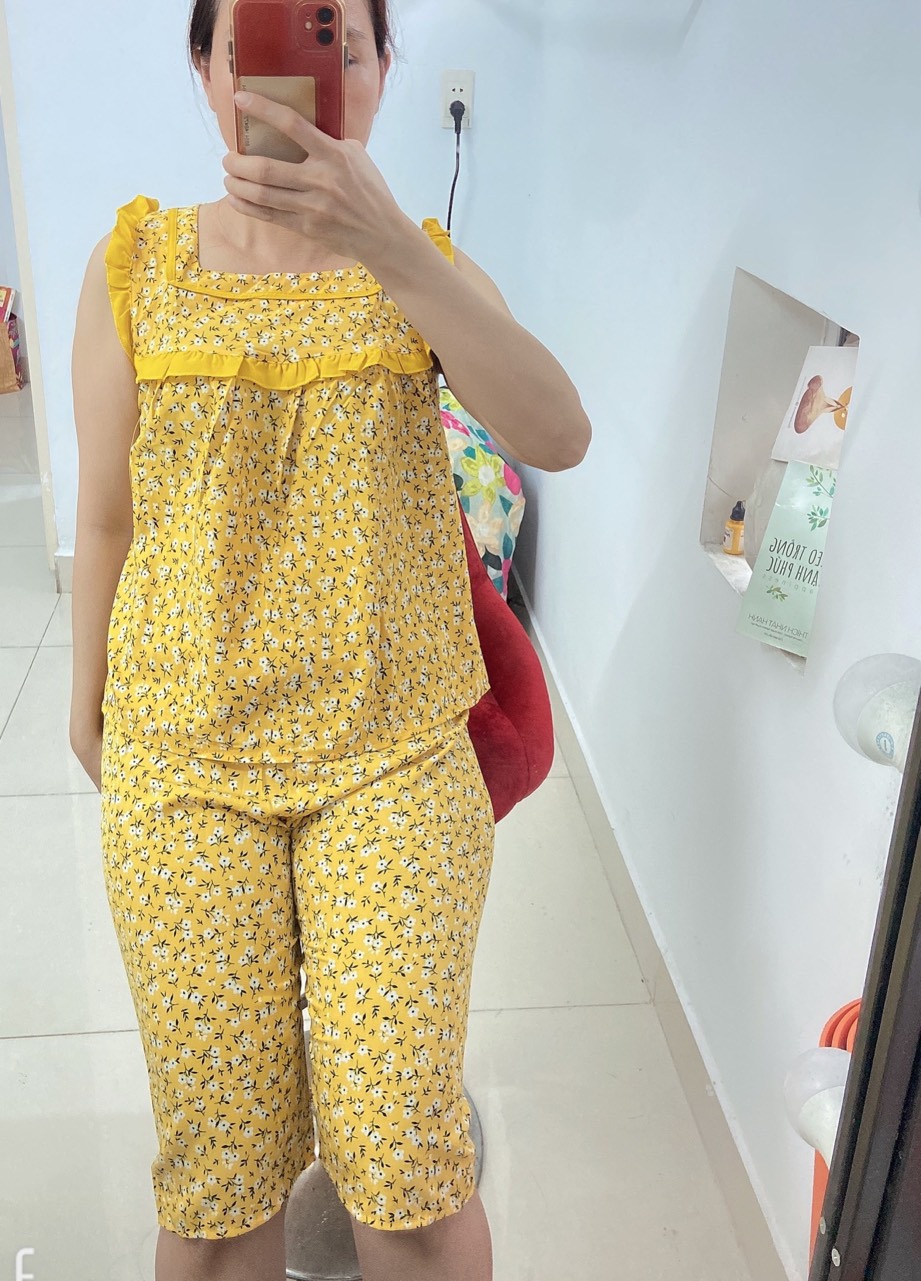 ĐỒ BỘ NỮ LỬNG LỤA CHẤT MẪU HOA ĐẸP TỪ 61kg ĐẾN 70kg
