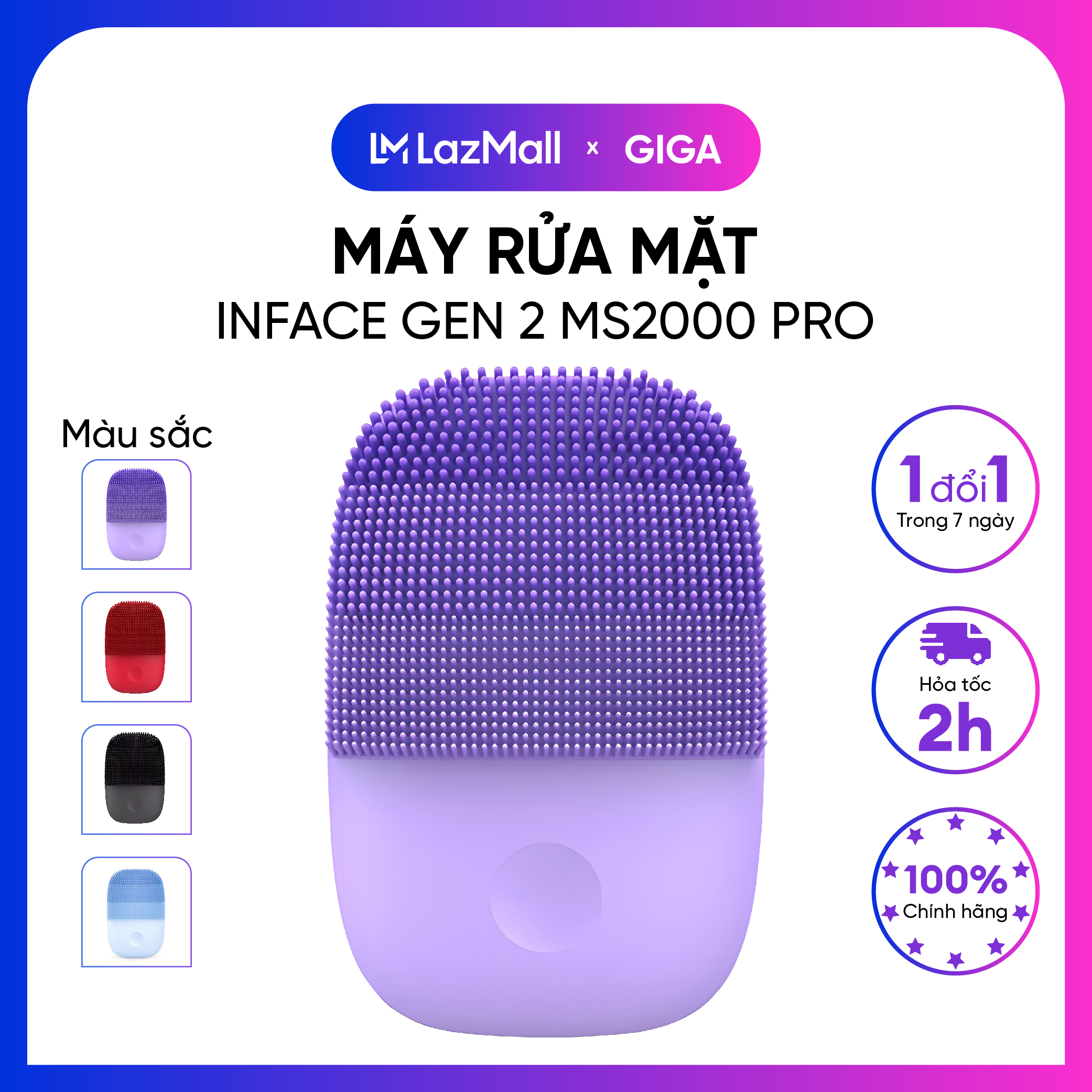 [ Hỏa tốc HN - HCM ]  Máy rửa mặt Xiaomi inFace Gen2 MS2000 Pro