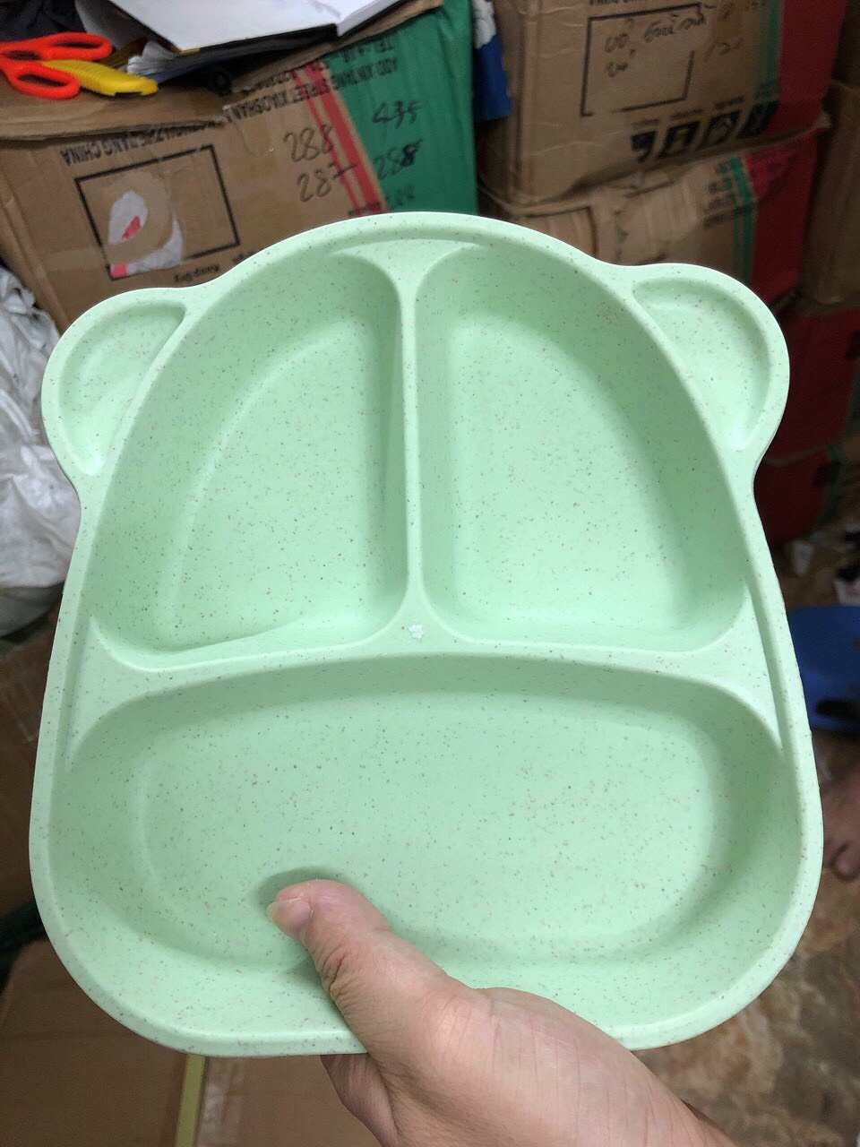 Bát lúa mạch hình gấu cho bé