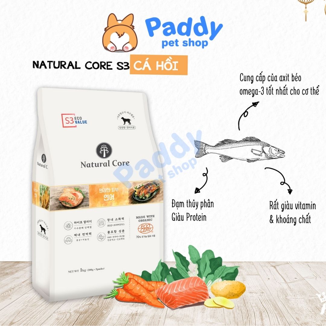 Hạt Cho Chó Mọi Lứa Tuổi Hữu Cơ Natural Core ECO Value Gấp Đôi Thịt