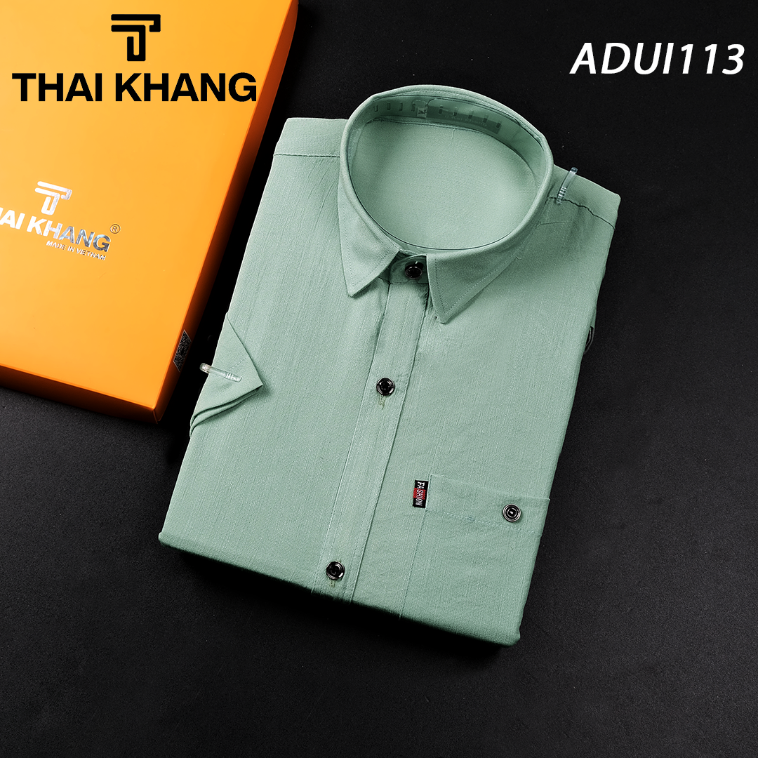 [Hoàn Tiền 15%] Áo sơ mi nam ngắn tay trung niên vải đũi mịn mềm mát loại áo trung niên nam form rộng rãi thoải mái ADUI11