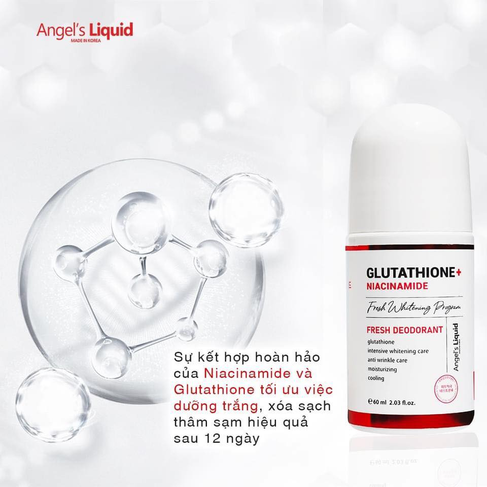 Lăn Nách Angel's Liquid Glutathione Plus Niacinamide Fresh Deodorant 60ml