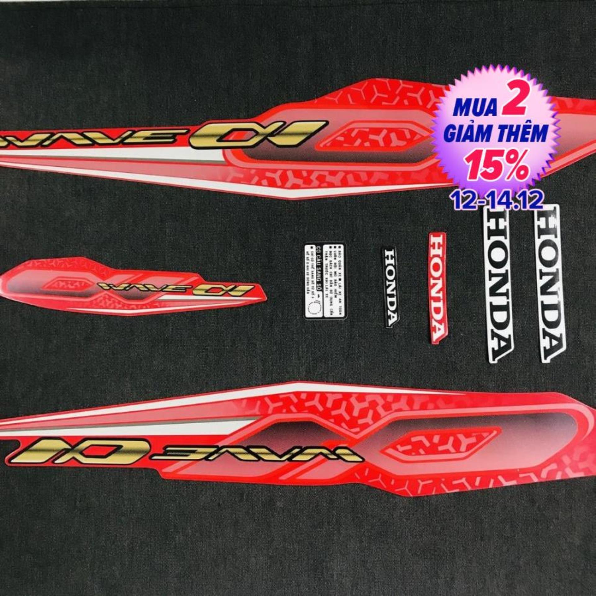 [HCM][WAVE ANPHA 2019] DECAL BỘ TEM RỜI TEM FULL MẪU ZIN CHO WAVE ANPHA 2019 MÀU ĐỎ