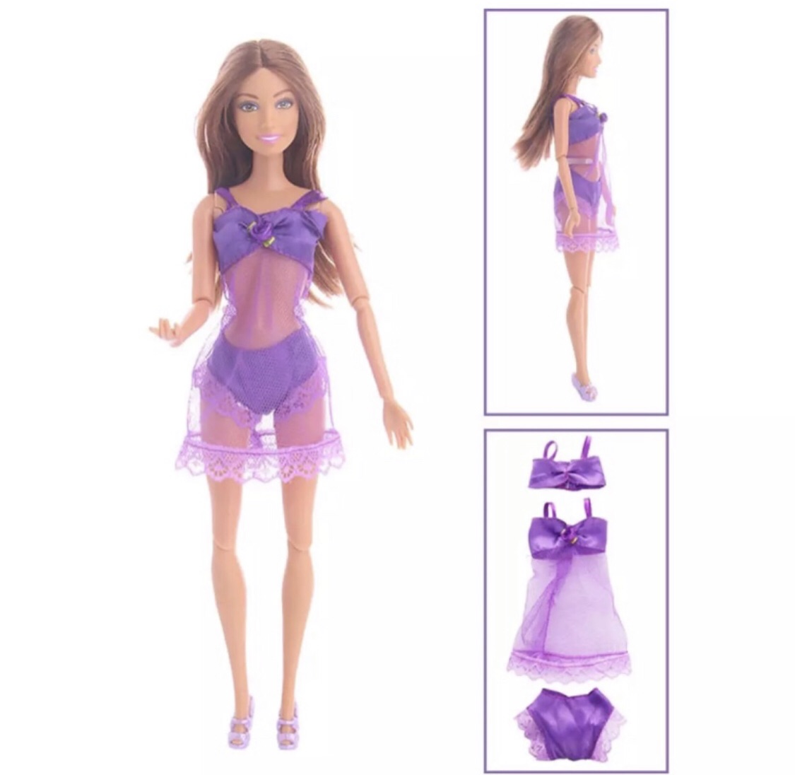 Áo ngủ búp bê - combo 4 bộ