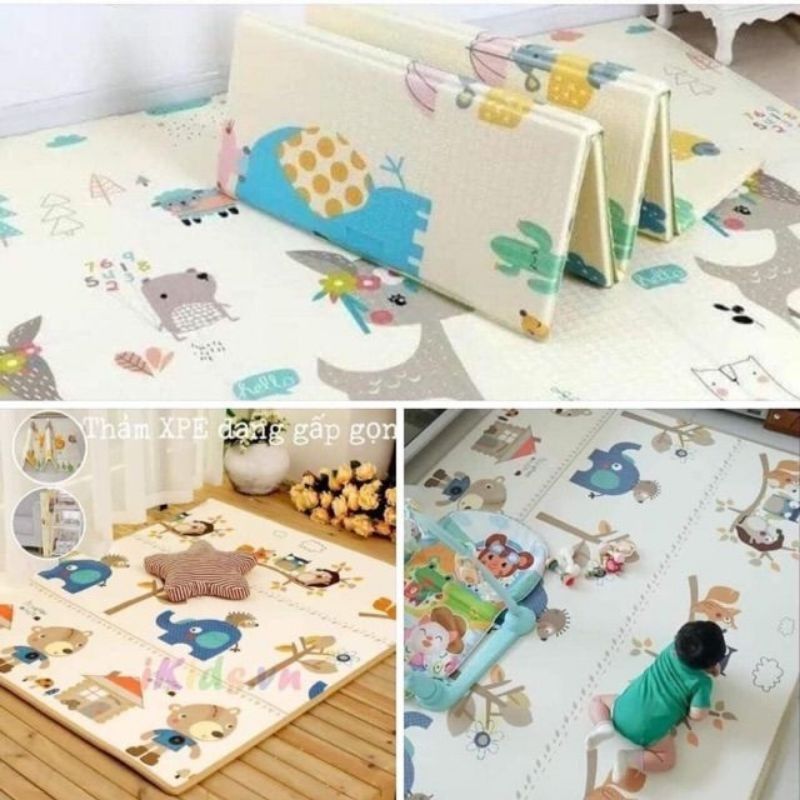 Thảm xốp pe gấp gọn 1m8×2m dầy 1cm