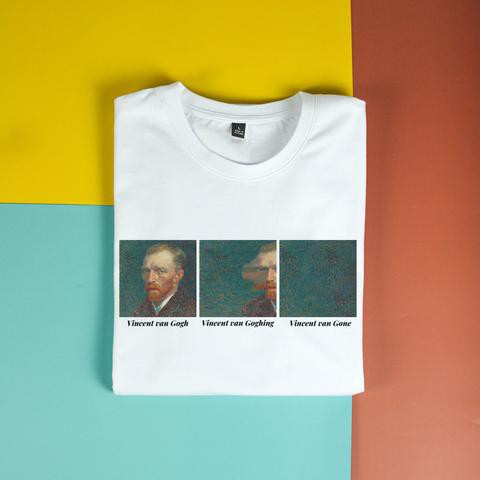 Áo thun cotton in hình Vincent Van Gogh, Van Goghing, Van Gone