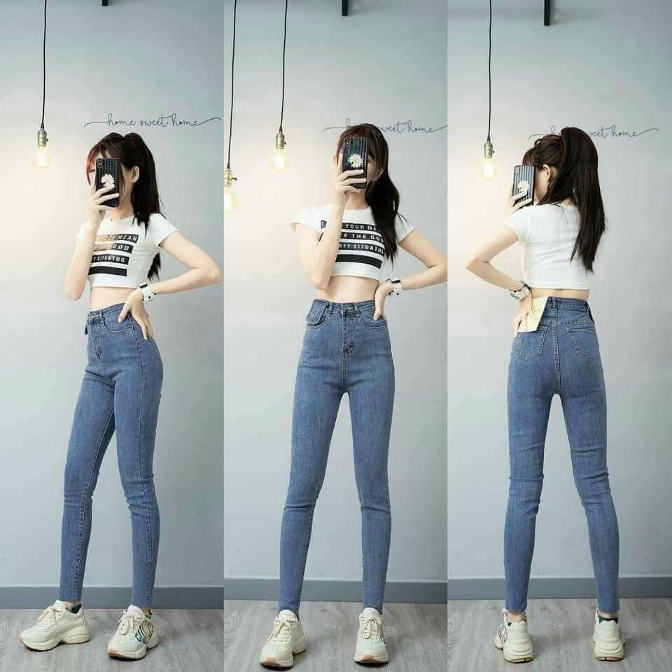 Quần jean nữ cạp cao