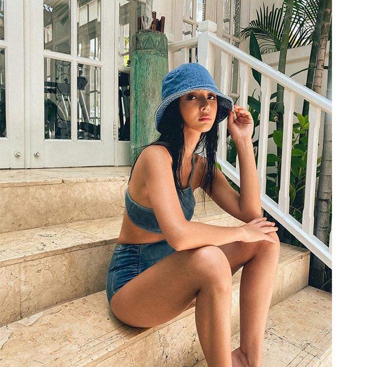 [Kèm ảnh thật] Bikini 2 mảnh phong cách denim thời trang