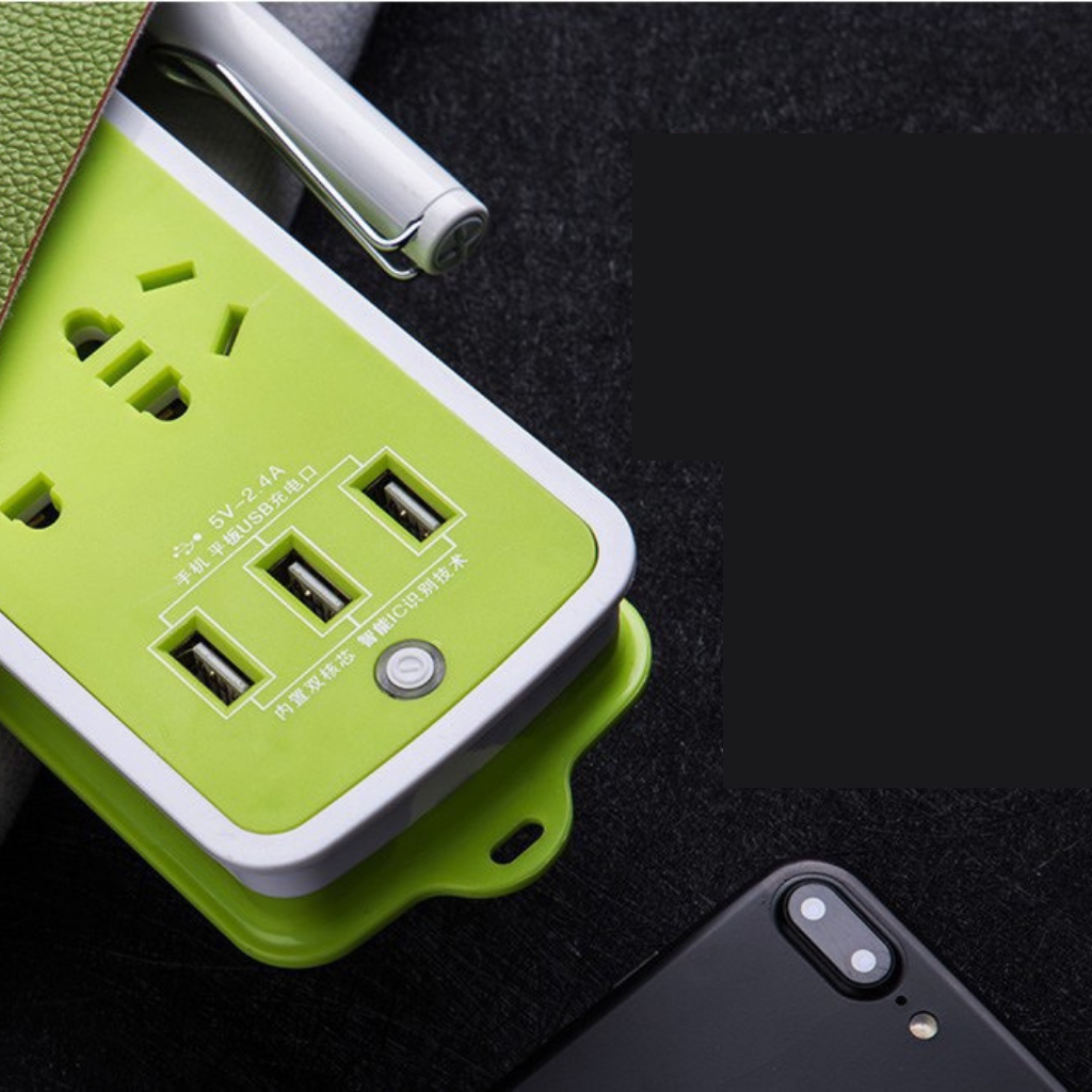 Ổ cắm điện đa năng chống giật 3 cổng USB sạc điện thoại, Sạc trực tiếp, Tiết kiệm điện