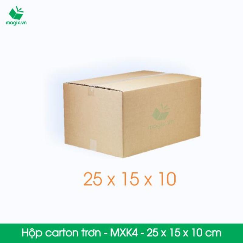 MXK4 - 25x15x10 cm - 60 Thùng hộp carton trơn đóng hàng