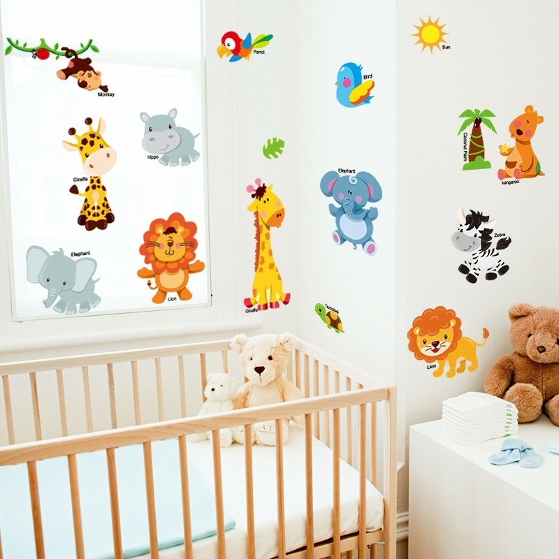 [HCM]DECAL DÁN TƯỜNG VƯỜN THÚ SỐ 4
