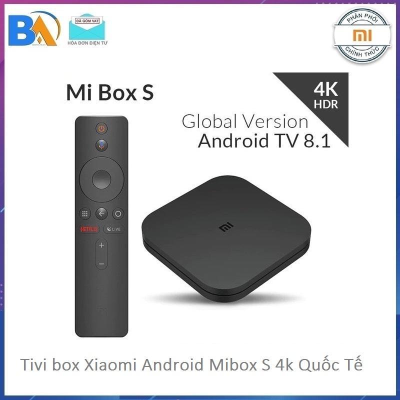 Bảng giá Tivi box Xiaomi - Android Tivi Box Xiaomi Mibox S 4K Ultra HD Quốc Tế Tiếng Việt - DGW phân phối