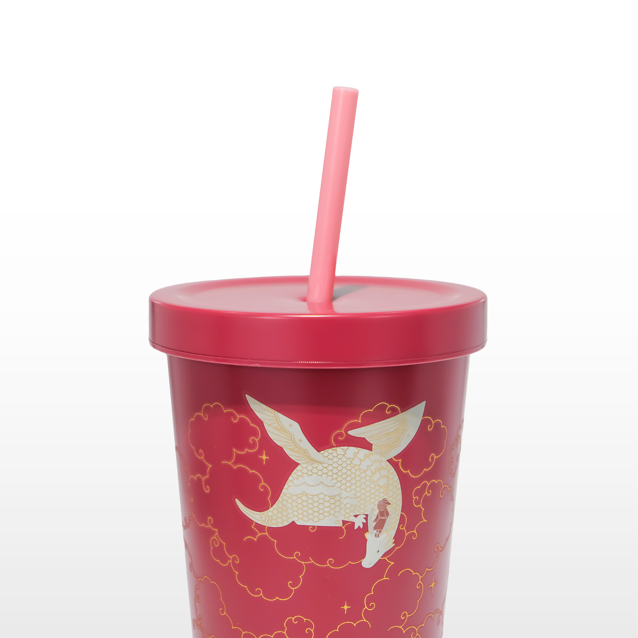 Ly Starbucks Cold Cup 15Oz (444ml) SS DRAGON N KEEPER ON CLOUD