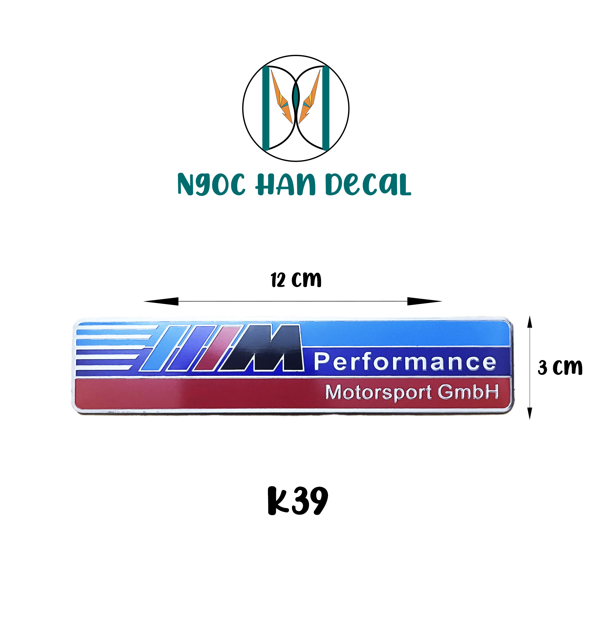 TEM NHÔM LOGO PERFORMANCE 3D CỨNG SIÊU ĐẸP K39