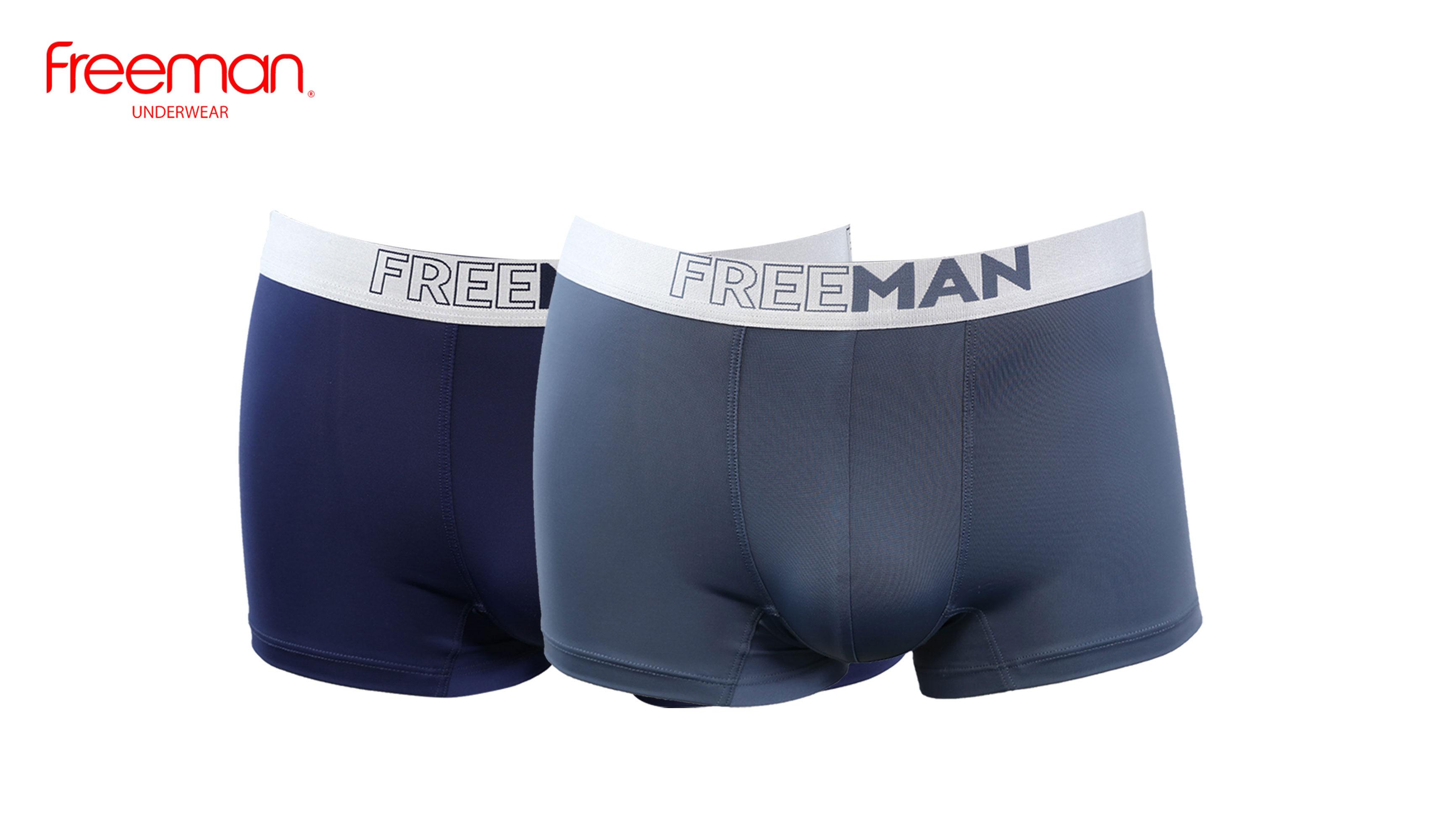 Combo 2 quần boxer nam Freeman 6523 - Chất liệu thun lạnh cao cấp