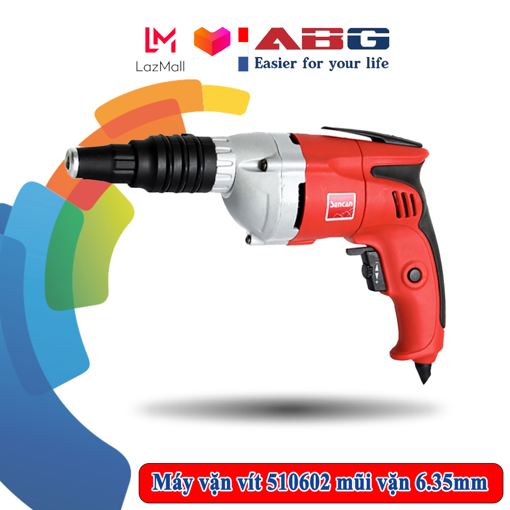 Máy vặn vít sencan 510602 máy bắt tôn công suất 500w mũi vặn vít 6.35mm có tính năng đảo chiều để vừa siết, vừa mở vít – hàng chính hãng