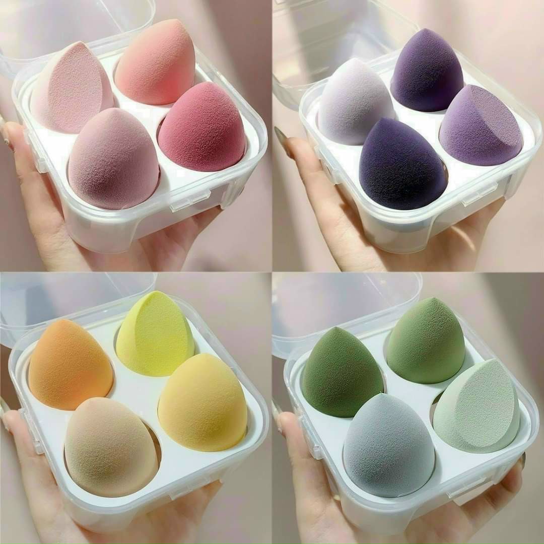 Hộp 4 bông mút tán kem nền