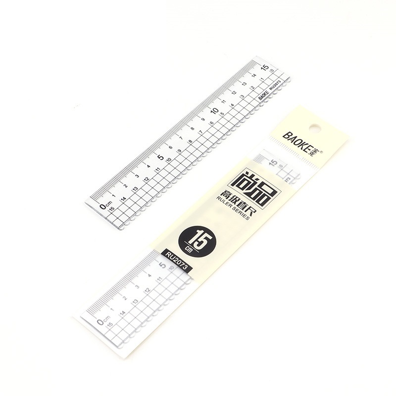 Thước cứng 15cm, độ trong suốt cao Baoke RU2073