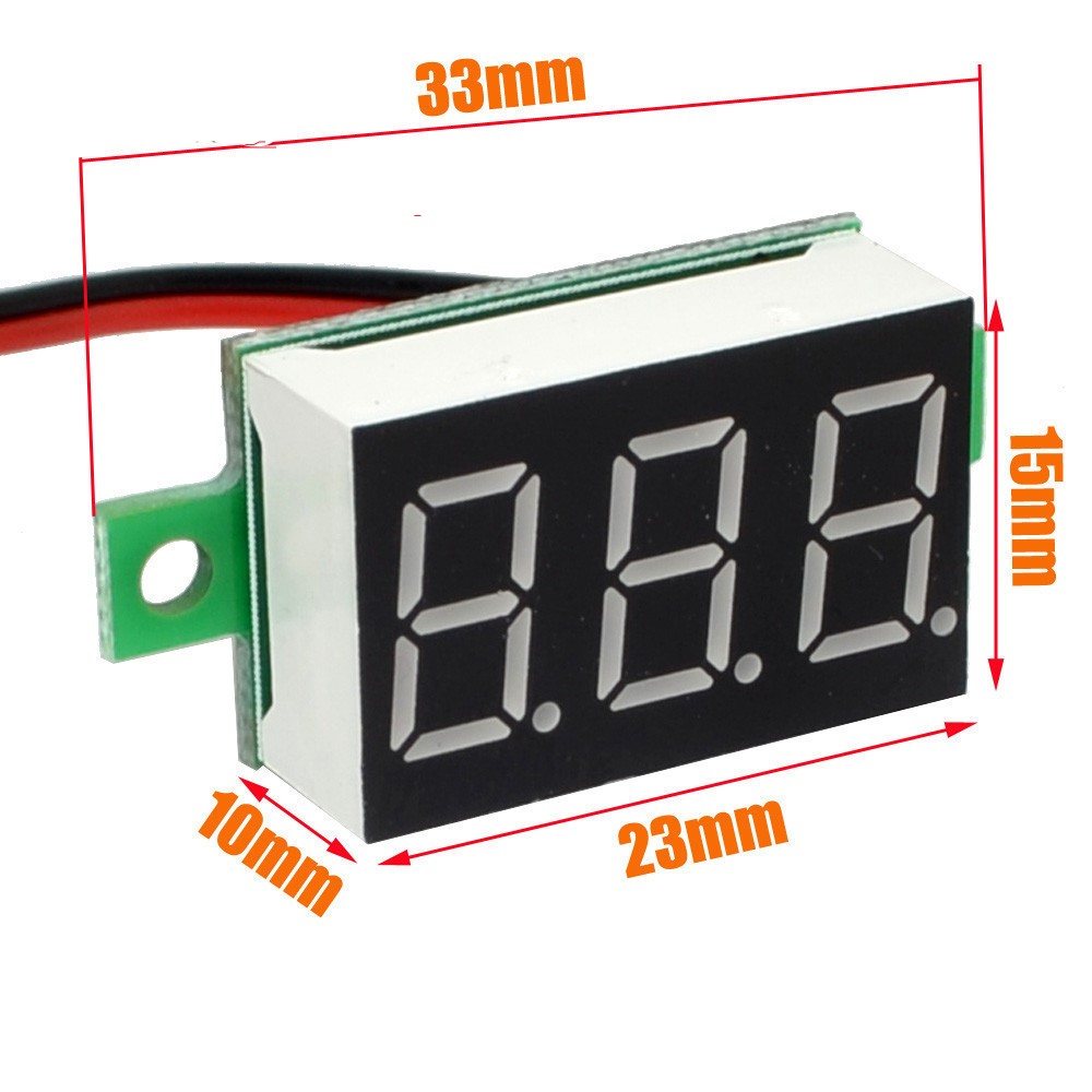 Vôn kế DC màu đỏ 0.36 inch 4.5-30V