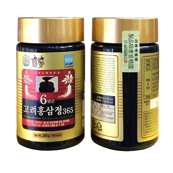[HCM]Cao hồng sâm 6 năm tuổi 365 Hàn Quốc (Hộp 2 lọ)