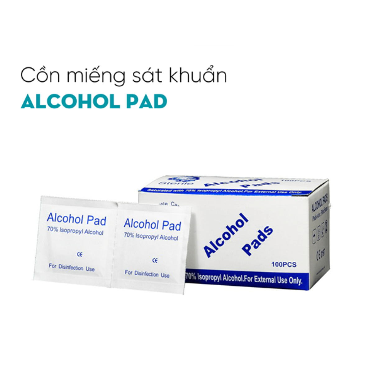 Bông tẩm cồn sát trùng Alcohol Pad hộp 100 miếng