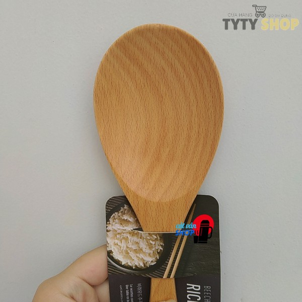 Muôi múc cơm vá múc cơm Lock&Lock bằng gỗ sồi P-1055