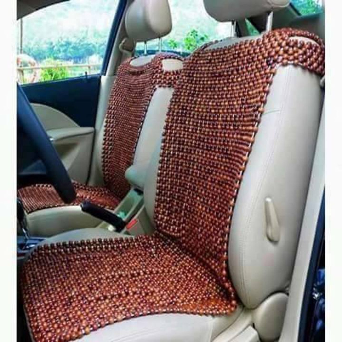 Hạt Gỗ Tựa Lưng Massage Ô Tô  Gỗ Tự Nhiên Hương Đỏ Cao Cấp