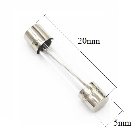 Bộ 5 cầu chì ống thủy tinh 5A 250V (5x20mm)  Bộ 5 cầu chì ống thủy tinh 10A 250V (6x30mm)