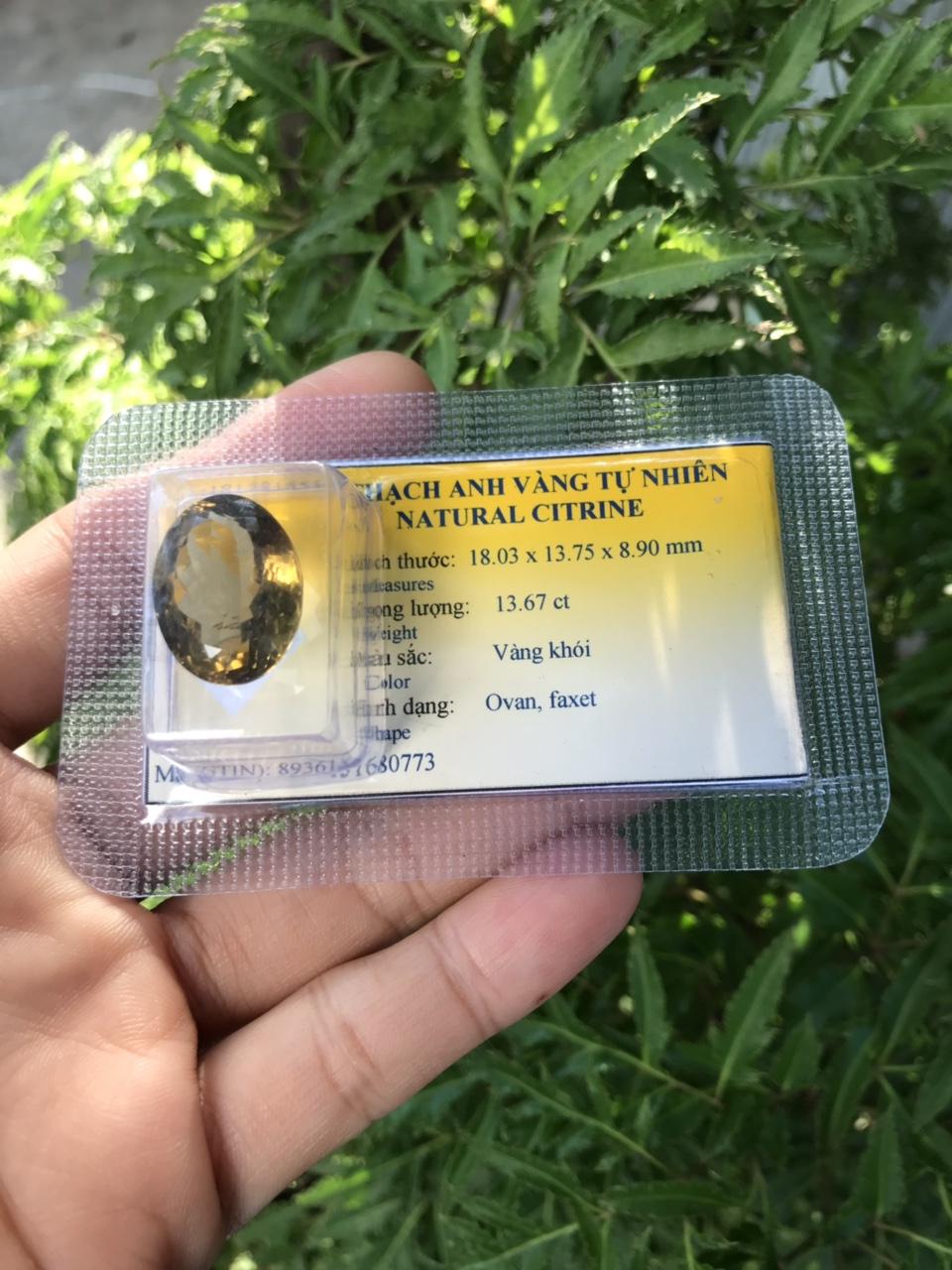 Đá Citrine - Thạch anh vàng thiên nhiên (Đã kiểm định)
