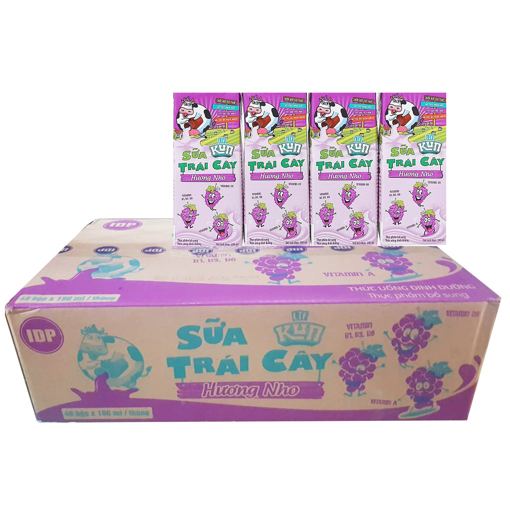sữa trái cây KUN 180ml thùng 24 hộp