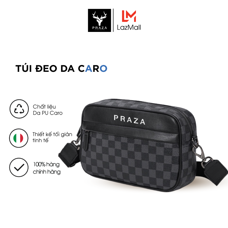 Túi Đeo Da Phối Caro Sành Điệu Praza - DC132